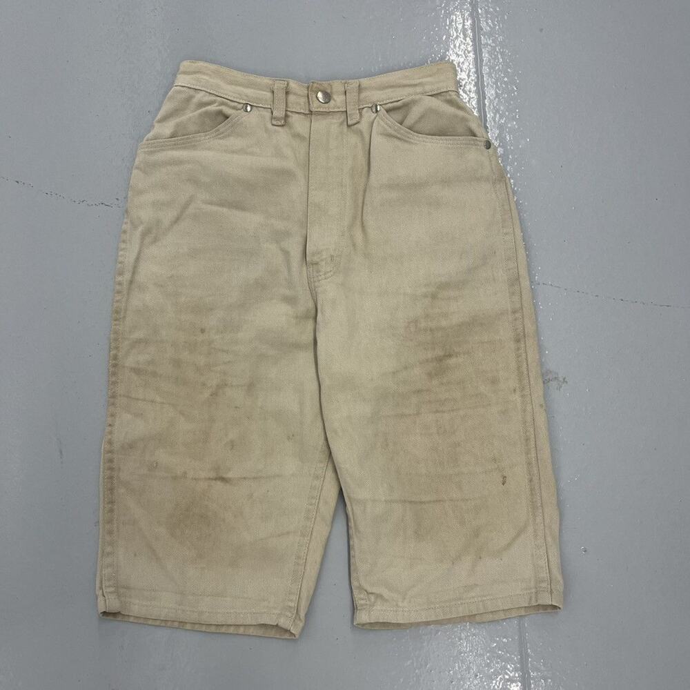 Vintage 70s Wrangler Beige Canvas Long Shorts 24x12